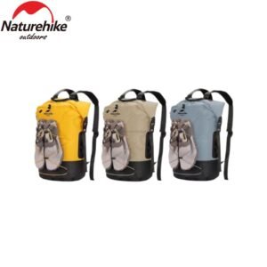 TB03 waterproof drybag Naturehike NH21FSB04 terbuat dari bahan nylon dan TPU coating, ringan, kuat, tidak mudah sobek dan mudah untuk dibersihkan. Cocok digunakan saat kegiatan outdoor karena melindungi barang anda dari air dan tahan basah. Dilengkapi dengan strap bagian depan yang bisa digunakan untuk tempat sepatu. Anda bisa mendapatkan drybag naturehike di Erjee Camping Store Bli.