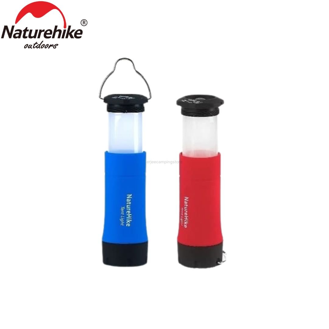 Tent camp lamp Naturehike NH15A003 terbuat dari bahan ABS yang ringan dan tahan lama, menggunakan model baterai AAA, terdapat hook sehinga memudahkan anda untuk menggantung lampu. Anda bisa mendapatkan lampu tenda di Erjee Camping Store, toko alat camping dan hiking di Bali.