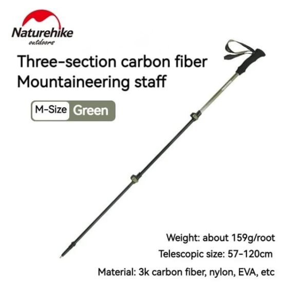 Trekking pole carbon fiber Naturehike dibuat dengan bahan yang premium sehingga kuat, ringan, dan tahan lama, dilengkapi dengan rubber cap, mud dan snow fence sehingga dapat digunakan di berbagai medan jalan. Bagian grip dibuat dengan Eva sehingga nyaman digunakan. Anda bisa mendapatkan trekking pole carbon fiber Naturehike di Erjee Camping Store, toko alat camping di Bali.